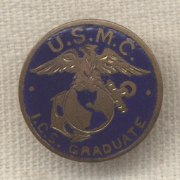 Rare Early US Marine Corps ICS Graduate Lapel Pin