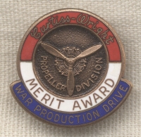 Early WWII Curtiss-Wright Propeller Division Merit Award by W.H. & Co.