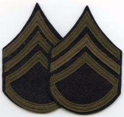 Pair of Early WWII US Army Rank Stripes for Staff Sergeant