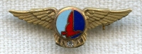 Hallmarked 1940s Eastern Airlines 10K Gold 5 Years of Service Lapel Pin with Pin Back