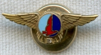 1940s Eastern Air Lines 10K Gold 5 Years of Service Lapel Pin Screw Back