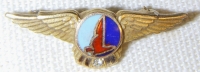 1940s Eastern Airlines 10K Gold 5 Years of Service Lapel Pin with Pin Back