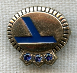 1970s Eastern Air Lines Gold-Filled 15 Years of Service Lapel Pin