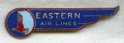 Gorgeous Late 1930s Eastern Air Lines Agent Badge 5th Issue Type I