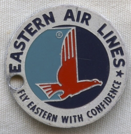 Great 1950s Eastern Air Lines Crew Baggage Tag Named to Flight Attendant