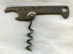 Very Rare Ca 1900 Eldredge Brewing Co. Portsmouth Ale Corkscrew & Bottle Opener Portsmouth, NH