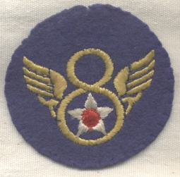 US 8th Air Force Clipped Wing Patch Made in England