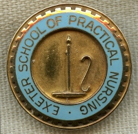 Beautiful 1965 10K Exeter School of Practical Nursing Graduation Pin with Initials on Reverse