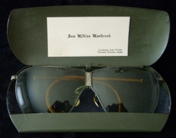 Extremely Rare 1930s US Air Corps Marked Flight Sunglasses Named in Case