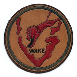 Extremely Rare 1945-1946 Chinese-Made US Marine Corps VMF-211 Leather Jacket Patch