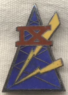 Extremely Rare (1 of 2 known) US 14th AF 9th Signal Company CBI-Made DI Pin