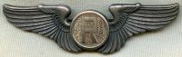 Ext. Rare, Early WWII USAAF Unofficial Radioman Wing. Jeweler Modified Bell Pattern Air Crew Wing