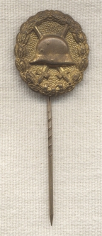 Fabulous WWI Prinzen-Size Gold Wound Badge Stick Pin