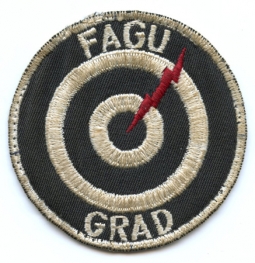 Rare Early 1950s USN Fleet Air Gunnery Unit (FAGU) Grad Flight Jacket Patch Made in Japan