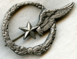Early WWII Free French Air Force Observer Badge made in North Africa