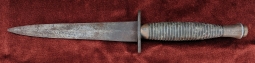 Salty WWII Fairbairn - Sykes Fighting Knife 3rd Pattern "2" & " /|\ 13" on Handle