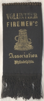 Ca. 1875 Philadelphia Volunteer Fireman's Association Memorial Ribbon