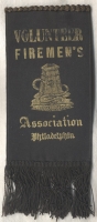Ca. 1875 Philadelphia Volunteer Fireman's Association Memorial Ribbon