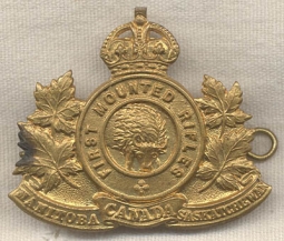 Ca. 1910 First Mounted Rifles of Canada Hat Badge