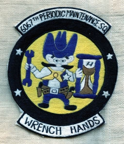 Wondferful Late 1950's USAF 6067th Periodic Maintenance Squadron 67th Tac Recon Wing Pocket Patch