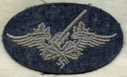 WWII Luftwaffe Flak Artillery Personnel Trade Sleeve Patch