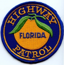 1980's Florida Highway Patrol Patch Embroidered on Cotton