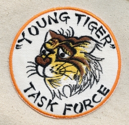Circa 1970's Asian Made USAF Young Tiger Task Force KC-135 Tankers Jacket Patch.