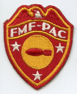 WWII Fleet Marine Force Pacific (FMF-Pac) Bomb Disposal Company Shoulder Patch (Detailed)