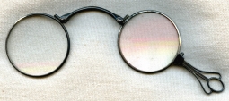 Beautiful Folding Victorian Magnifying / Reading Glasses in Sterling Silver