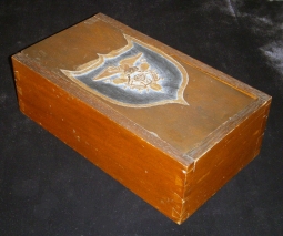 1915 US Naval Academy Midshipman's Hand-Carved Wooden Box for Personal Items