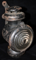 Ca. 1917-18 Ford Model T Kerosene Carriage Lamp w/ WWI Period White Metal Burner & Orig. Bracket