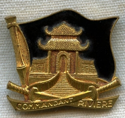1962 French Naval Badge for the Frigate/Badge Navale Pour l'Aviso-Escorteur "Commandant Rivire"