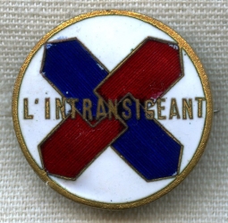 1920s-30s French Newspaper Reporter Badge from "L'Intransigeant" / Badge du Journaliste
