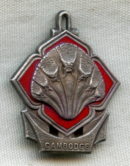 1950s French Shipping Line Cie. des Messageries Maritimes Ship Cambodge Sailor Badge
