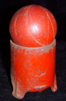 Wonderful 1910s-1920s Cast Iron "Firecracker Mortar" Toy with Original Ball by Kilgore