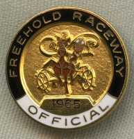 Low Numbered 1965 Freehold Raceway Track Official Badge