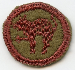 Cool WWI French-Made US Army 81st Div., 156th Artillery Brigade Overseas Cap Patch