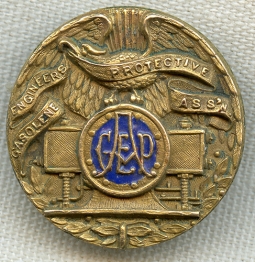 Ca.1912 Gasoline Engineer's Protective Association Member Badge From New York City