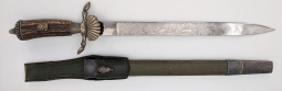 Early & Rare Nazi National Hunting Association Cutlass with Triple Engraved Blade by Alcoso