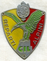 Rare WWII Italian Fascist Youth Alpine Giovent Italiana del Littorio Alpini Sleeve Shield