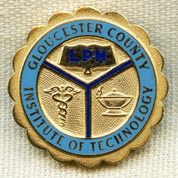 Vintage 1992 Gloucester County Institute of Technology Licensed Practical Nursing Graduation Pin