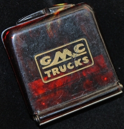 Great 1930's Advertising Promotional Giveaway GMC Trucks Folding Pocket Hat & Clothes Brush