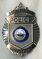 police hampshire badge badges enforcement law dispatcher 1980s 1970s goffstown circa
