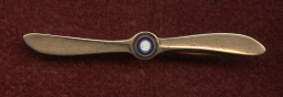 Lovely WWI 10K Gold USAS Sweet Heart Propeller Pin with Rondel at Center Probably made by Robbins