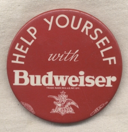 Great 1930s-1940s Budweiser Beer (Anheuser-Busch) Celluloid Pin