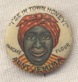 Vintage 1900 Aunt Jemima Pancake Flour Celluloid Advertising Pin