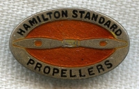 1930s-WWII Hamilton Standard Propellers Sterling Lapel Pin by Whitehead & Hoag