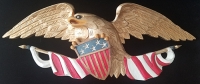Beautiful Hand - Carved Patriotic Eagle
