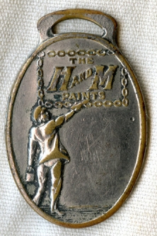 Vintage 1910 H&M Paints Advertising Watch Fob