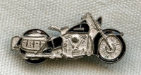Early 1950s Harley Davidson Figural Motorcycle Pin in Black